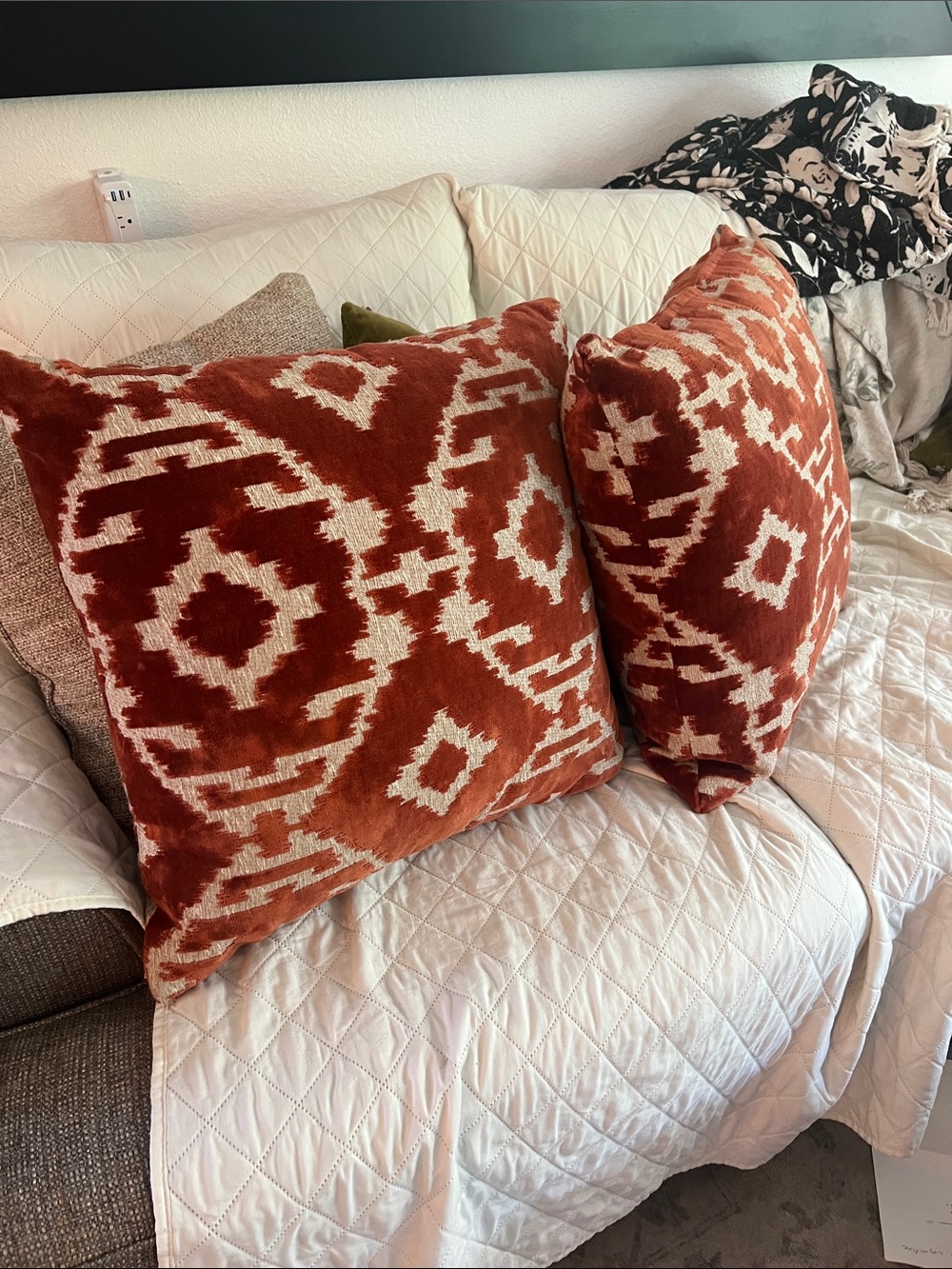These pillows are from Mathis Brothers, which is a huge furniture store in ca